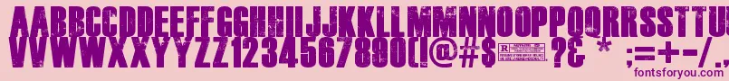 DeadKansas Font – Purple Fonts on Pink Background