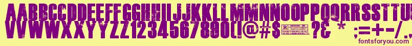 DeadKansas Font – Purple Fonts on Yellow Background