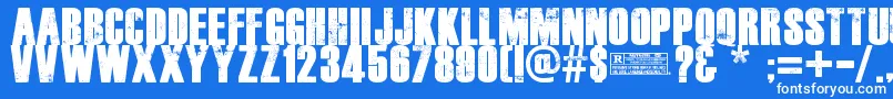 DeadKansas Font – White Fonts on Blue Background