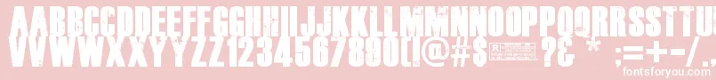 DeadKansas Font – White Fonts on Pink Background