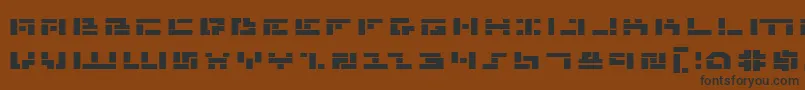 フォントMissileManBoldExp – 黒い文字が茶色の背景にあります