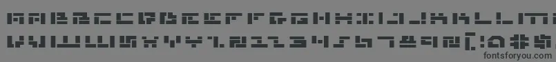 フォントMissileManBoldExp – 黒い文字の灰色の背景