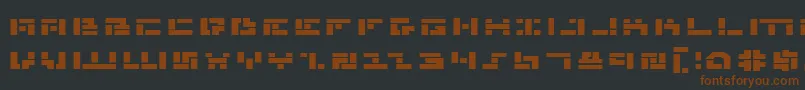 Czcionka MissileManBoldExp – brązowe czcionki na czarnym tle