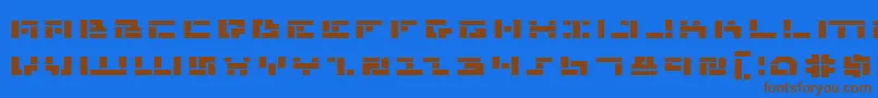 MissileManBoldExp Font – Brown Fonts on Blue Background
