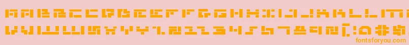 Шрифт MissileManBoldExp – оранжевые шрифты на розовом фоне