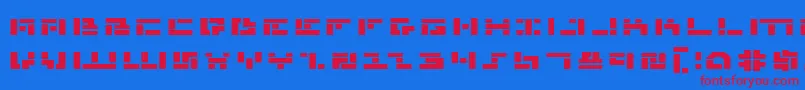 Шрифт MissileManBoldExp – красные шрифты на синем фоне
