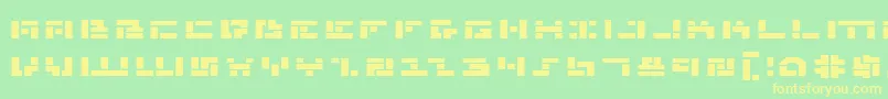 MissileManBoldExp Font – Yellow Fonts on Green Background