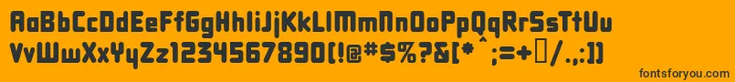 Шрифт Dbxlnn – чёрные шрифты на оранжевом фоне