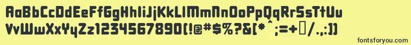 Dbxlnn Font – Black Fonts on Yellow Background