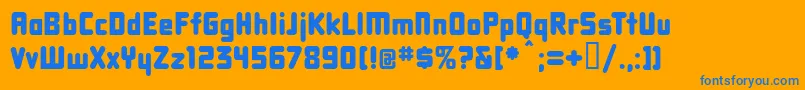 Dbxlnn Font – Blue Fonts on Orange Background