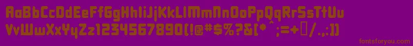 Dbxlnn-fontti – ruskeat fontit violetilla taustalla