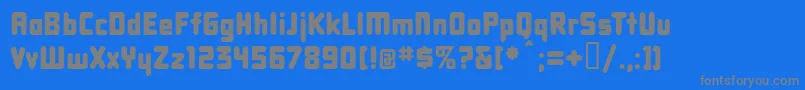 Dbxlnn-fontti – harmaat kirjasimet sinisellä taustalla