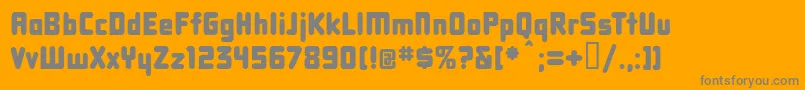 Czcionka Dbxlnn – szare czcionki na pomarańczowym tle