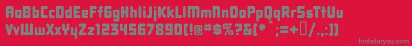 フォントDbxlnn – 赤い背景に灰色の文字