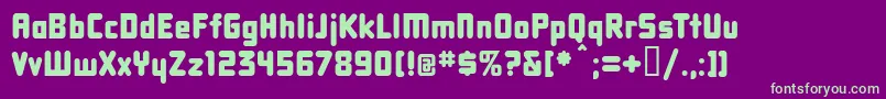 フォントDbxlnn – 紫の背景に緑のフォント