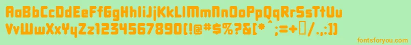 Dbxlnn Font – Orange Fonts on Green Background