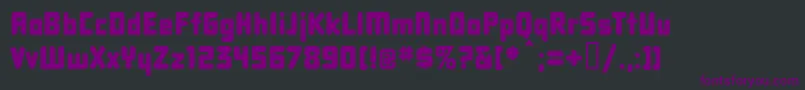 Шрифт Dbxlnn – фиолетовые шрифты на чёрном фоне