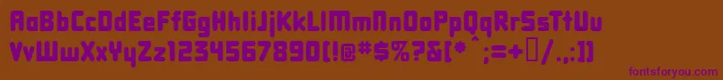 Dbxlnn Font – Purple Fonts on Brown Background