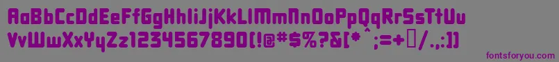 フォントDbxlnn – 紫色のフォント、灰色の背景