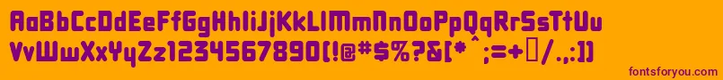Dbxlnn Font – Purple Fonts on Orange Background