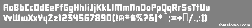 Шрифт Dbxlnn – белые шрифты на сером фоне