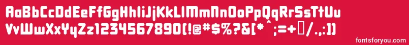 Dbxlnn Font – White Fonts on Red Background