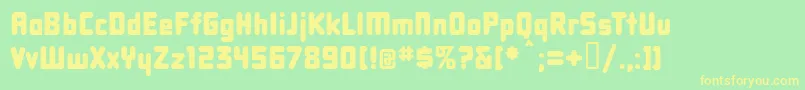 Dbxlnn Font – Yellow Fonts on Green Background