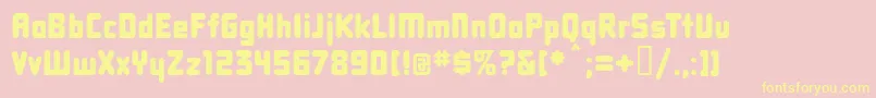 Dbxlnn Font – Yellow Fonts on Pink Background