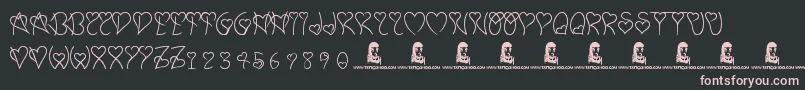 SweetHeart Font – Pink Fonts on Black Background