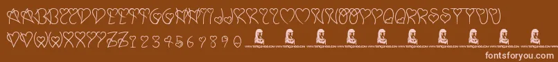 SweetHeart Font – Pink Fonts on Brown Background