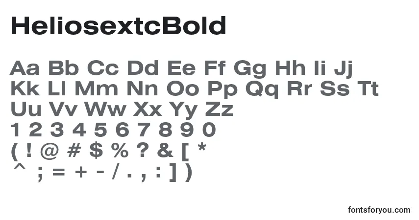 Schriftart HeliosextcBold – Alphabet, Zahlen, spezielle Symbole