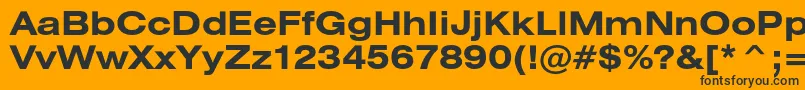 HeliosextcBold Font – Black Fonts on Orange Background