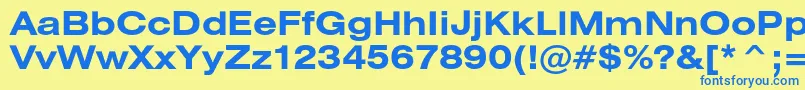 Подробнее о шрифте HeliosextcBold Шрифт HeliosextcBold – синие шрифты на жёлтом фоне