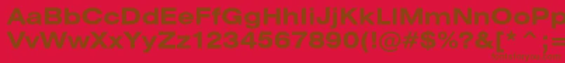 HeliosextcBold Font – Brown Fonts on Red Background