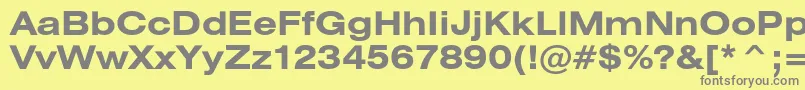 HeliosextcBold Font – Gray Fonts on Yellow Background