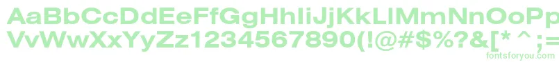 HeliosextcBold Font – Green Fonts on White Background