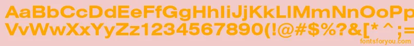 HeliosextcBold Font – Orange Fonts on Pink Background