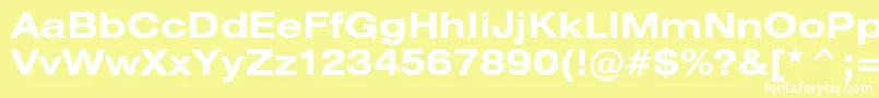 HeliosextcBold Font – White Fonts on Yellow Background