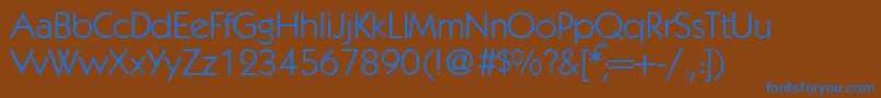Шрифт KochmodernRegularDb – синие шрифты на коричневом фоне
