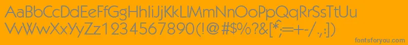 KochmodernRegularDb Font – Gray Fonts on Orange Background
