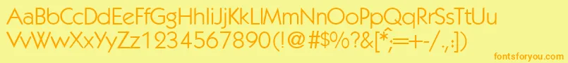 KochmodernRegularDb Font – Orange Fonts on Yellow Background
