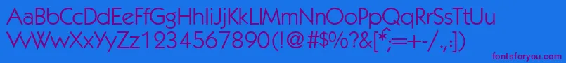 KochmodernRegularDb Font – Purple Fonts on Blue Background