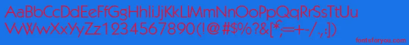 fuente KochmodernRegularDb – Fuentes Rojas Sobre Fondo Azul