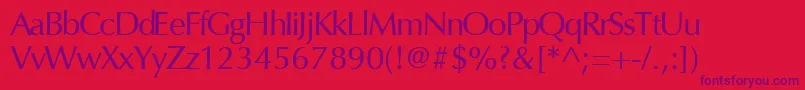 CacLogoAlternate Font – Purple Fonts on Red Background