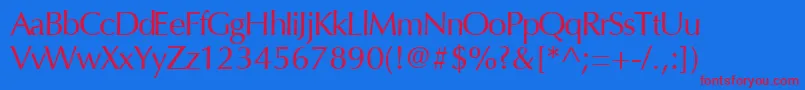 CacLogoAlternate Font – Red Fonts on Blue Background