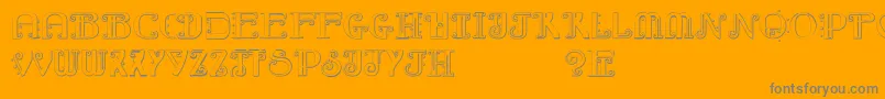 RebimbocaBeveled Font – Gray Fonts on Orange Background