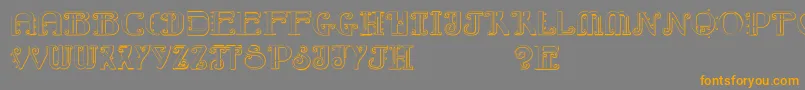 RebimbocaBeveled Font – Orange Fonts on Gray Background