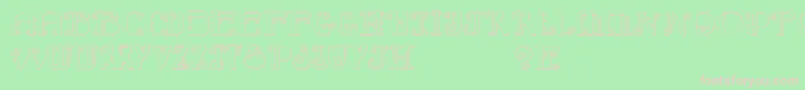 RebimbocaBeveled Font – Pink Fonts on Green Background