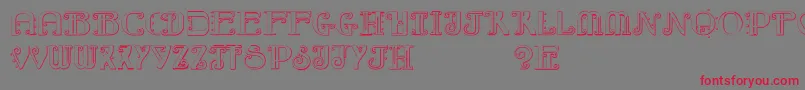 RebimbocaBeveled Font – Red Fonts on Gray Background