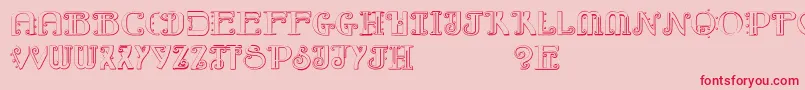 RebimbocaBeveled Font – Red Fonts on Pink Background